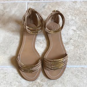 Tory Burch Brown Leather Sandal